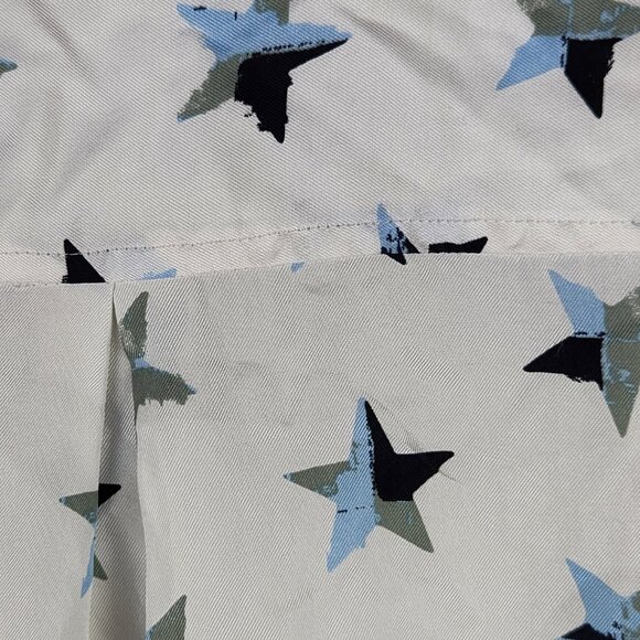 Equipment Femme 100% Silk Star Print Button Up Blouse sz S FLAWED - Picture 12 of 12